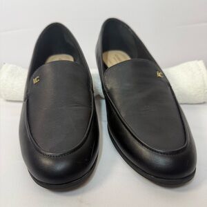 Liz Claiborne Womens Trish Loafers‎ Black Size 10 Faux-leather Slip on Flats